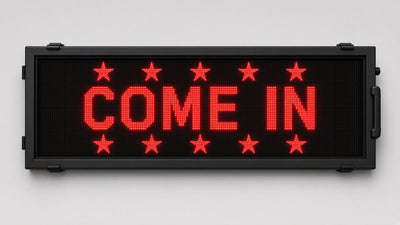 15 x 103 inch Ultra-bright Red Color Programmable LED Sign Water and Weather Proof for Outdoor Use