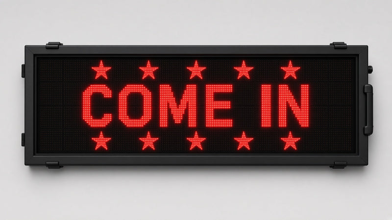 15 x 103 inch Ultra-bright Red Color Programmable LED Sign Water and Weather Proof for Outdoor Use
