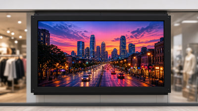 27 x 103 inch Ultra-bright High-definition Full Video Color Programmable LED Sign for Store Windows
