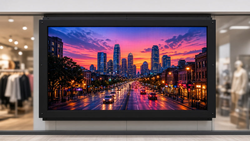 27 x 103 inch Ultra-bright High-definition Full Video Color Programmable LED Sign for Store Windows