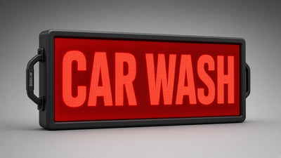 40 x 103 inch Ultra-bright Red Color Programmable LED Sign Water and Weather Proof for Outdoor Use