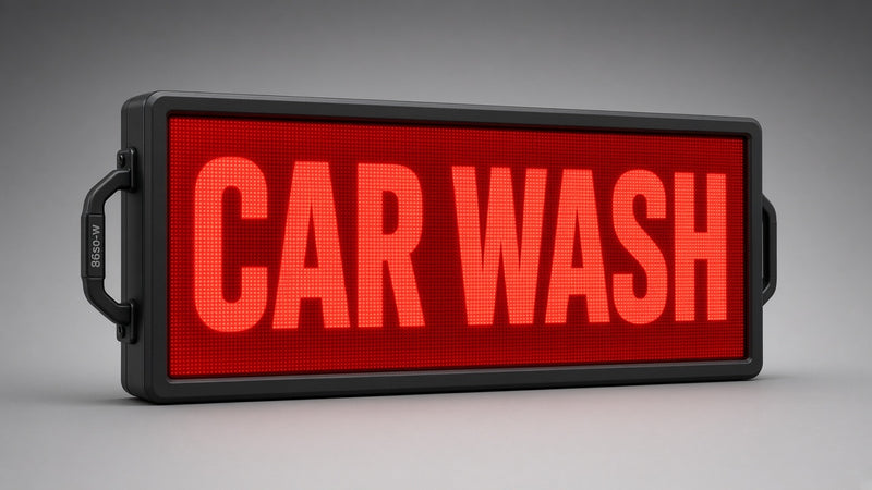 40 x 103 inch Ultra-bright Red Color Programmable LED Sign Water and Weather Proof for Outdoor Use