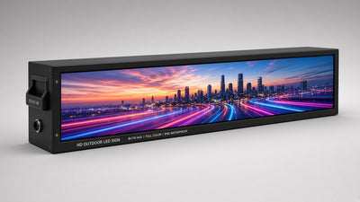 8 x 116 inch Ultra-bright High-definition Full Video Color Programmable LED Sign Water and Weather Proof for Outdoor Use