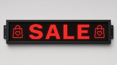 8 x 116 inch Ultra-bright Red Color Programmable LED Sign Water and Weather Proof for Outdoor Use