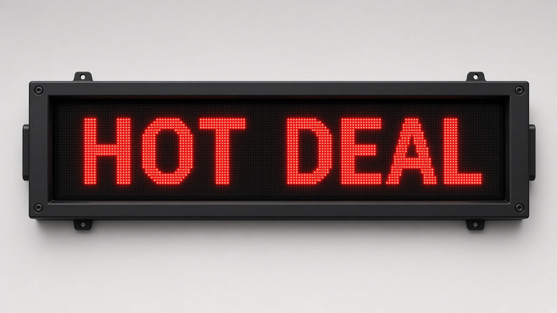 15 x 116 inch Ultra-bright Red Color Programmable LED Sign Water and Weather Proof for Outdoor Use