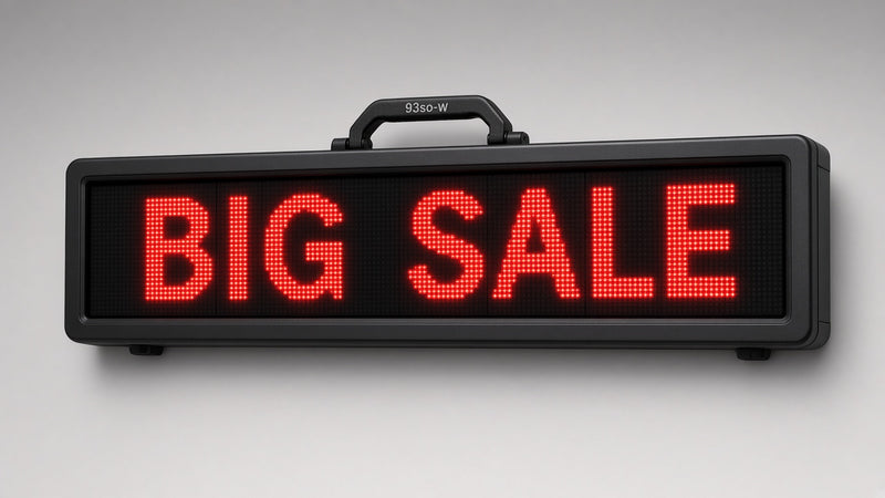 21 x 116 inch Ultra-bright Red Color Programmable LED Sign Water and Weather Proof for Outdoor Use