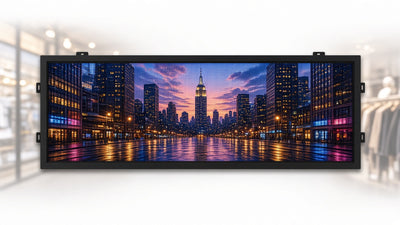 27 x 116 inch Ultra-bright High-definition Full Video Color Programmable LED Sign for Store Windows