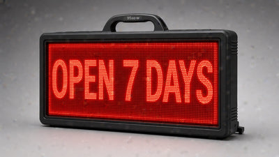 34 x 116 inch Ultra-bright Red Color Programmable LED Sign Water and Weather Proof for Outdoor Use