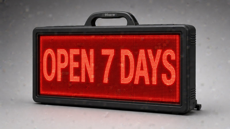 34 x 116 inch Ultra-bright Red Color Programmable LED Sign Water and Weather Proof for Outdoor Use