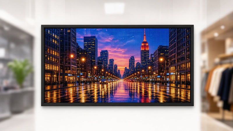 40 x 116 inch Ultra-bright High-definition Full Video Color Programmable LED Sign for Store Windows