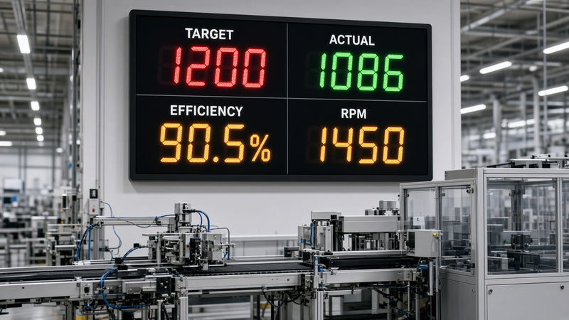 Industrial LED Production Counter Board with Optional Sensors