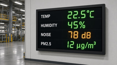 Environment Monitoring LED Display (Temp, Humidity, Noise, Air)