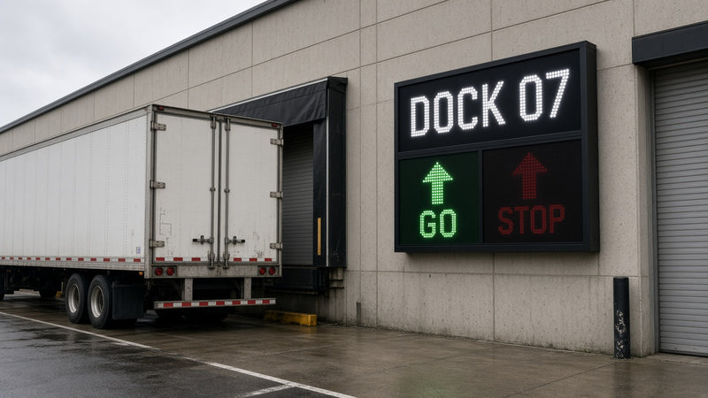 Loading Dock LED Signal Sign (Stop/Go with Door Number)