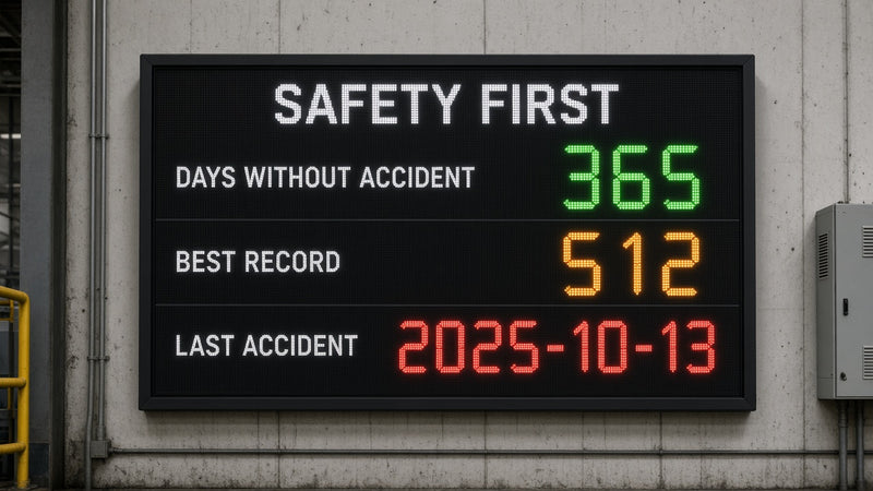 Safety Record LED Board (Days Without Accident)