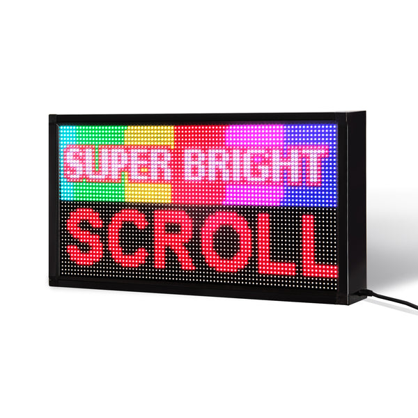 15 x 27 inch Ultra-bright Full Video Color Programmable LED Sign Water and Weather Proof for Outdoor Use