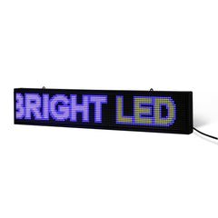 8 x 53 inch Ultra-bright Full Video Color Programmable LED Sign Water and Weather Proof for Outdoor Use