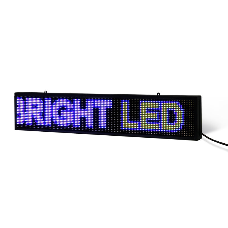 8 x 90 inch Ultra-bright Full Video Color Programmable LED Sign Water and Weather Proof for Outdoor Use