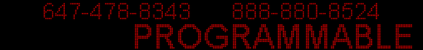 14 x 102 inch Ultra-bright Red Color Programmable LED Sign for Store Windows