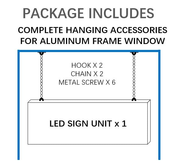 14 x 52 inch Ultra-bright Red Color Programmable LED Sign for Store Windows