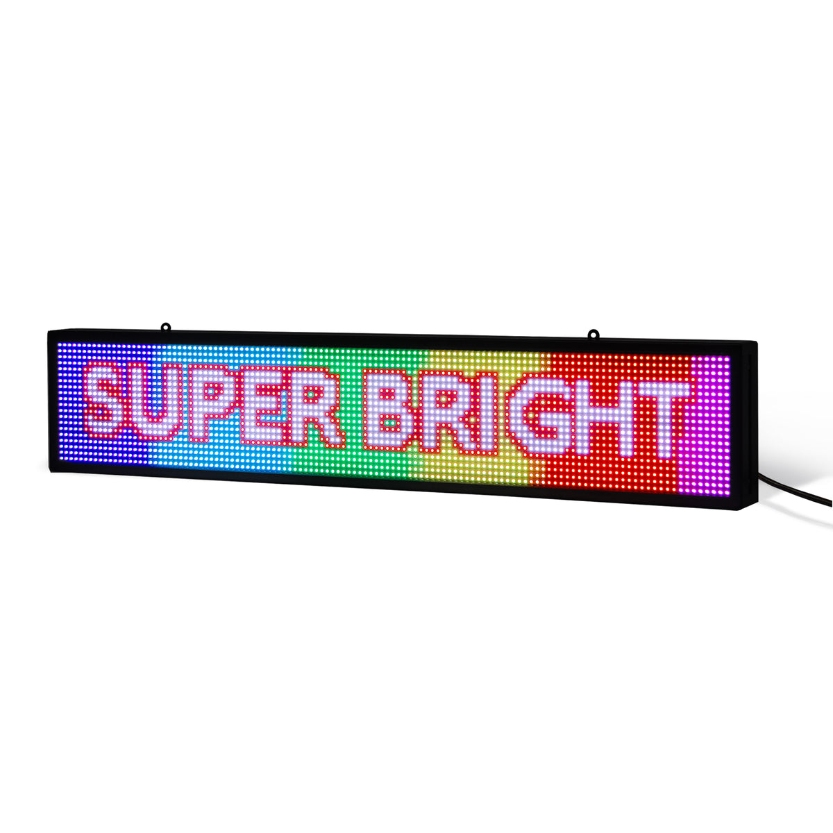 8 x 77 inch Ultra-bright Full Video Color Programmable LED Sign for Store Windows
