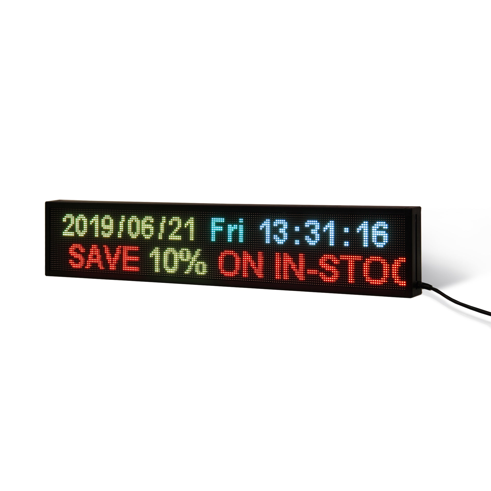 8 x 77 inch Ultra-bright High-definition Full Video Color Programmable LED Sign for Store Windows