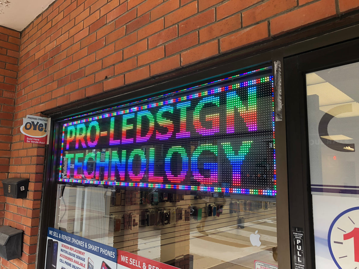 27 x 27 inch Ultra-bright Full Video Color Programmable LED Sign for Store Windows