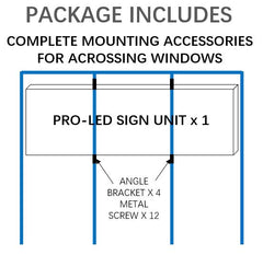 27 x 64 inch Ultra-bright Red Color Programmable LED Sign for Store Windows