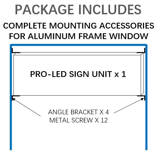 27 x 103 inch Ultra-bright Red Color Programmable LED Sign for Store Windows